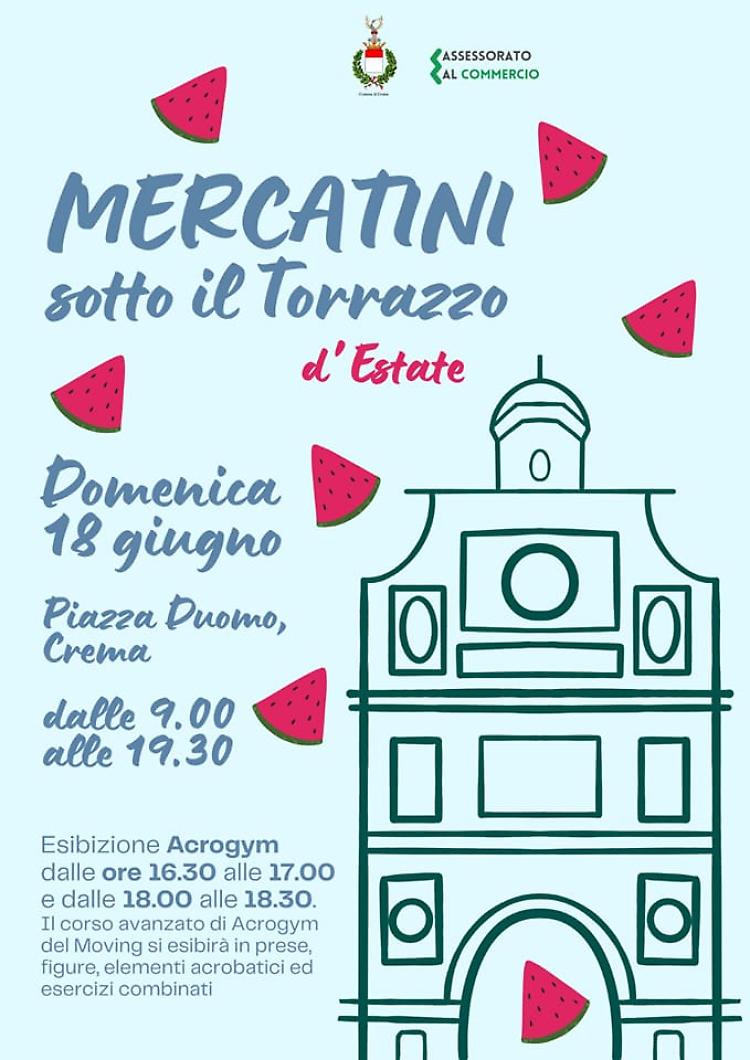 Mercatini sotto il terrazzo d'estate