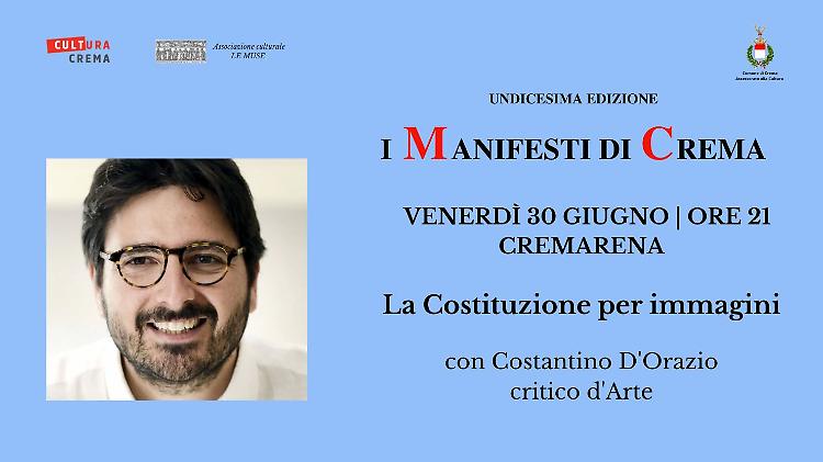 "La costituzione per immagini" incontro tenuto dal critico d'arte Costantino D'Orazio