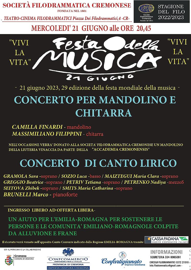 29esima edizione della Festa Mondiale della Musica 