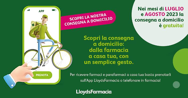 LloydsFarmacia, in luglio e agosto consegna gratuita a domicilio di farmaci