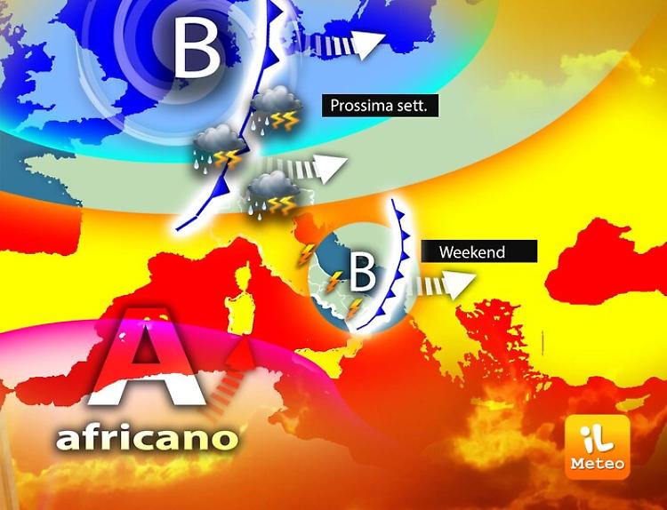 Temporali fino a mercoledì poi arriva l'anticiclone africano