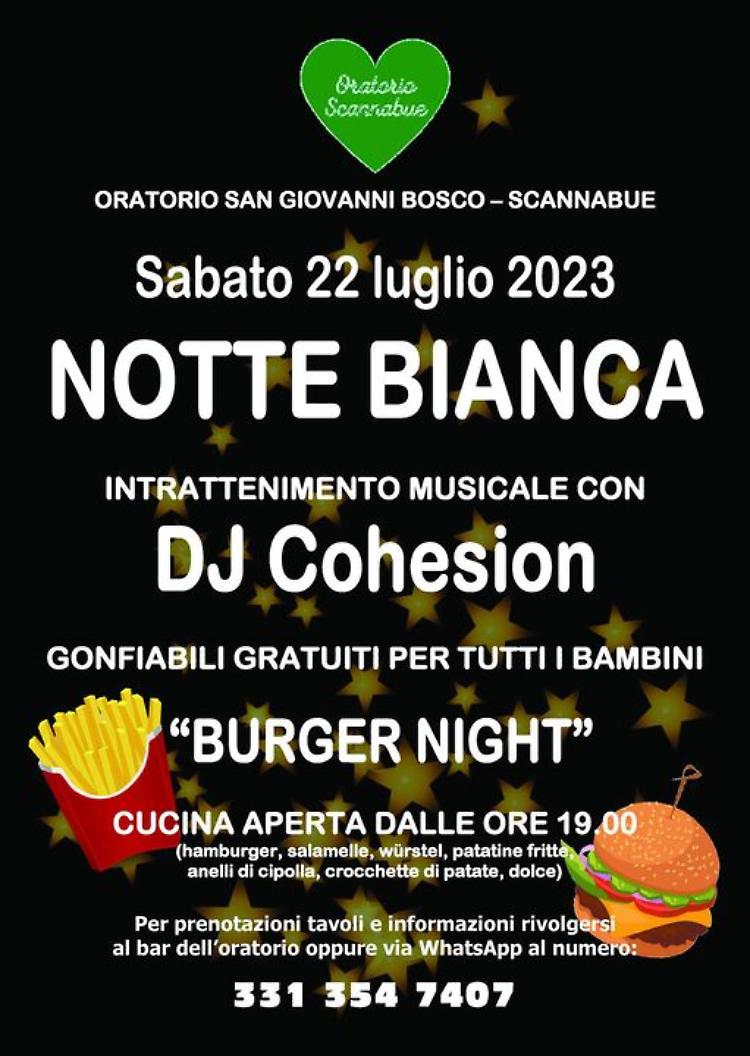 "Notte bianca" in oratorio