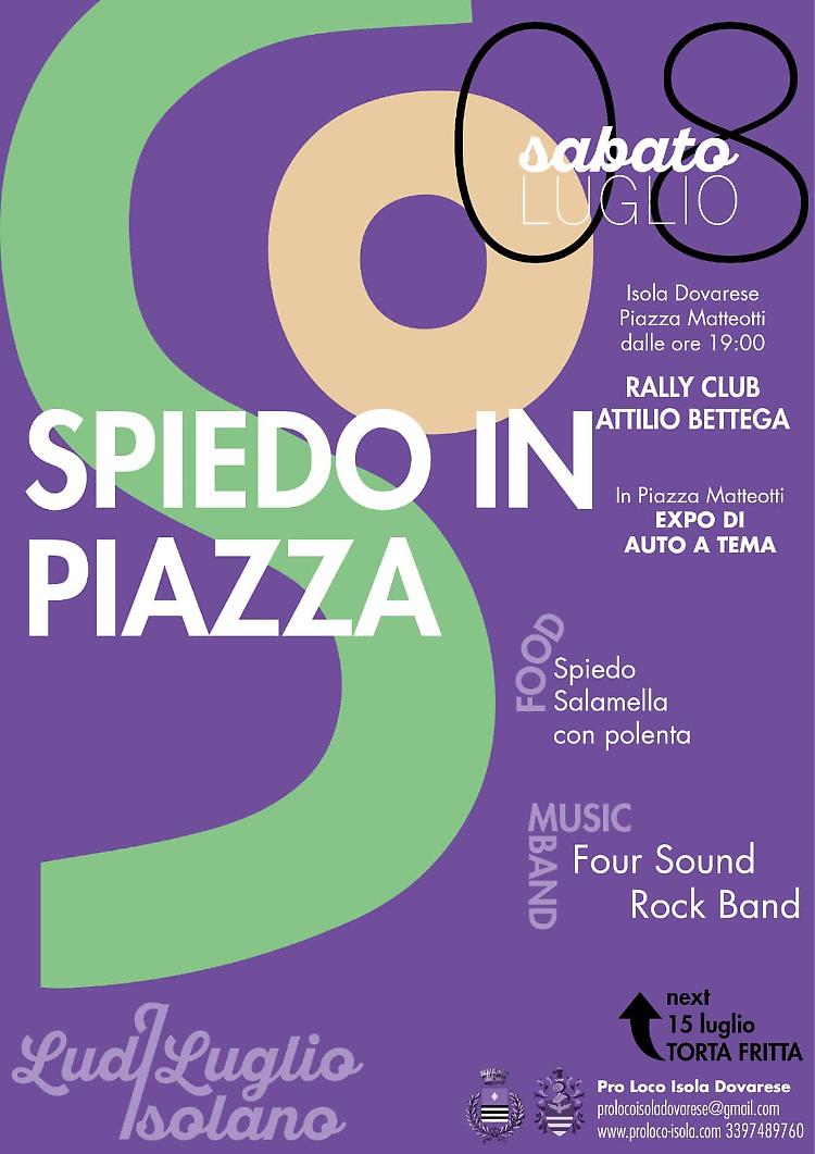 Spiedo in piazza a Isola Dovarese