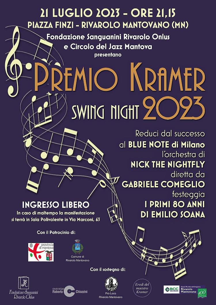 Premio Kramer Swing Night 2023 con Emilio Soana