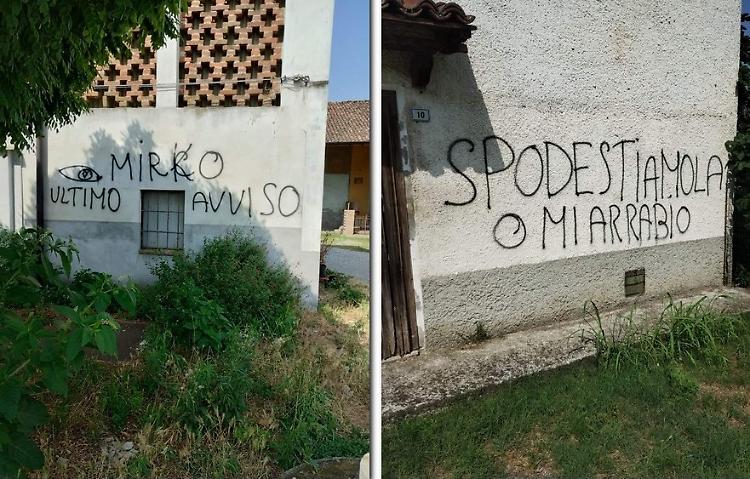 Roncadello, scritte intimidatorie contro il sindaco Mirko Signoroni