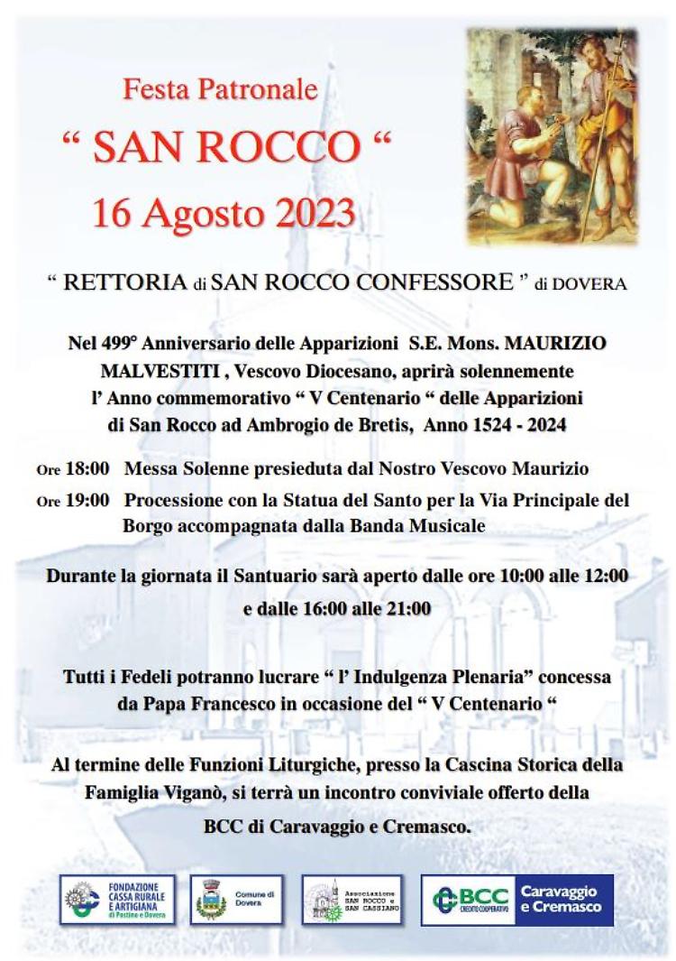 Eventi per la festa di "San Rocco"