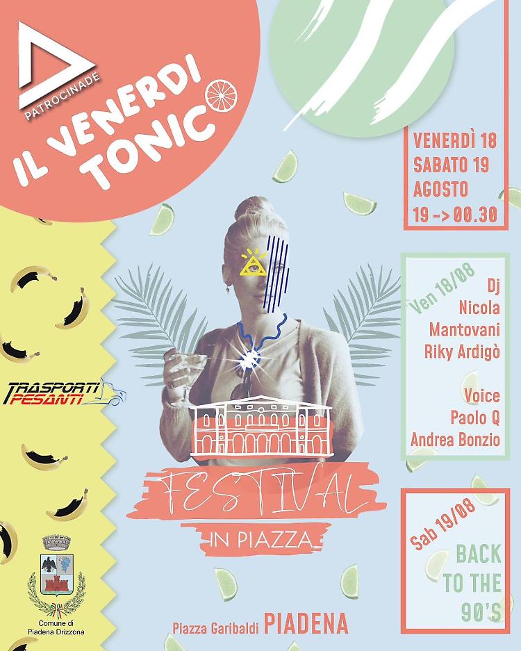 Il Venerdì Tonico torna in formato Festival!