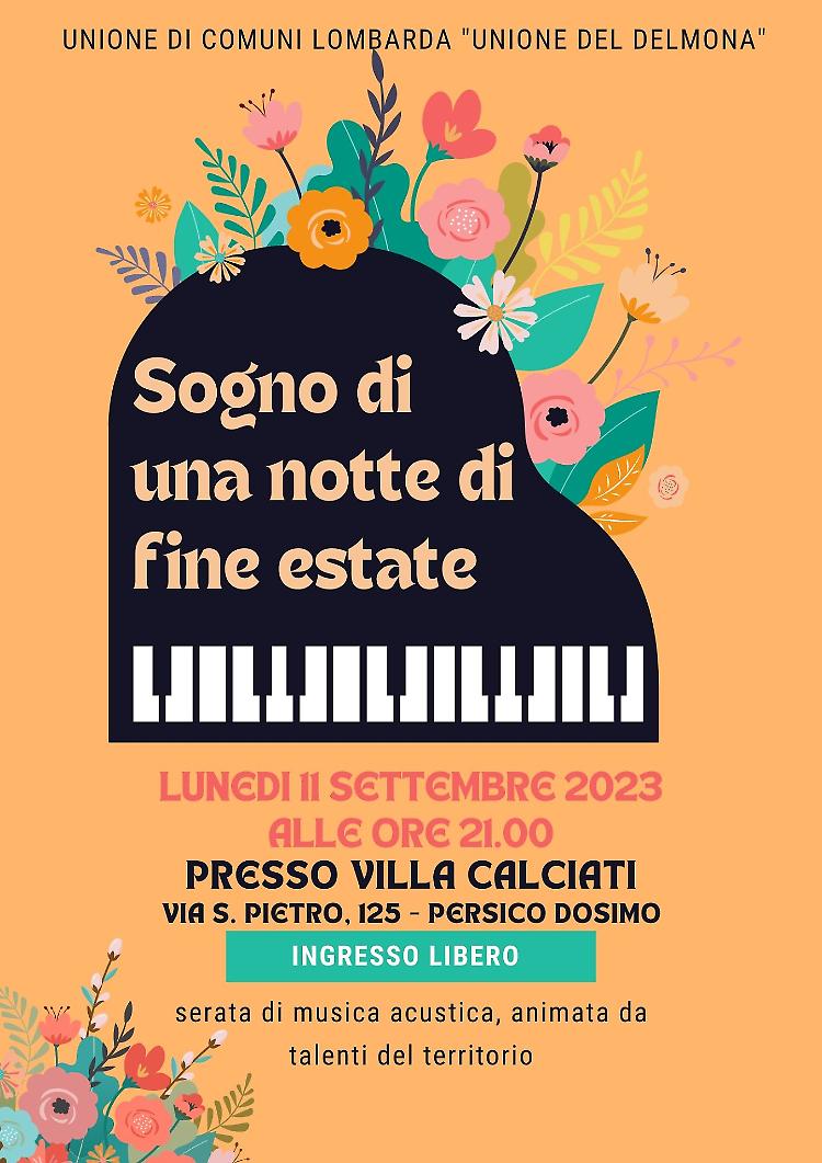 Sogno di una notte di fine estate, serata di musica acustica