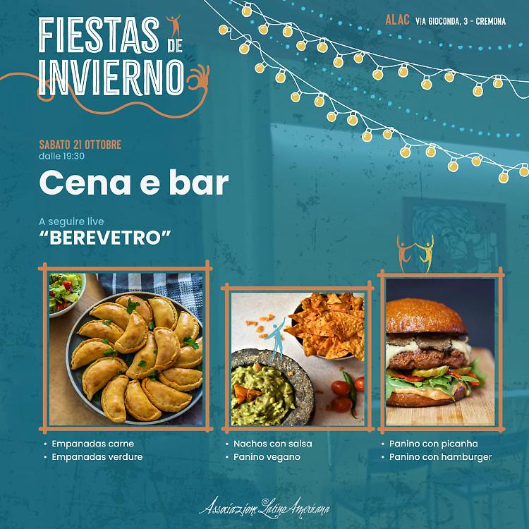 Fiesta de invierno con cibo latino e il live di Berevetro