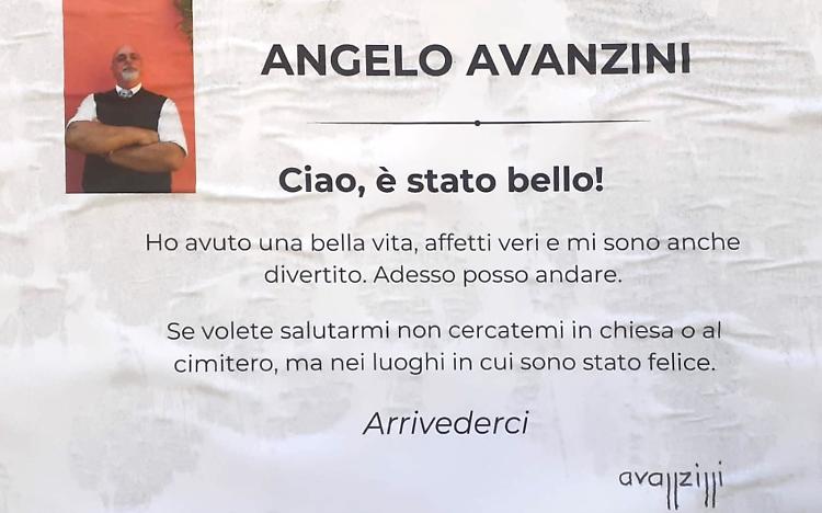 «Ciao, è stato bello!», l'originale saluto di Angelo Avanzini agli amici