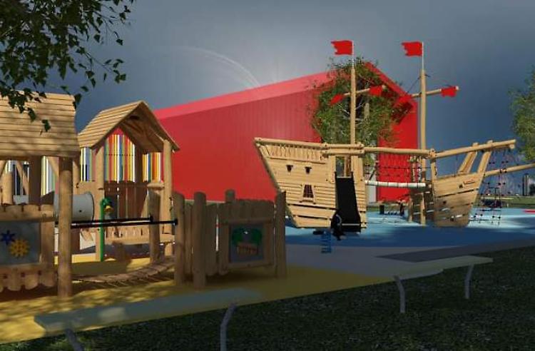 Asilo nido da favola: parco giochi e area fitness