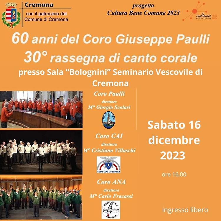 Il Coro Paulli festeggia i 60 anni 
