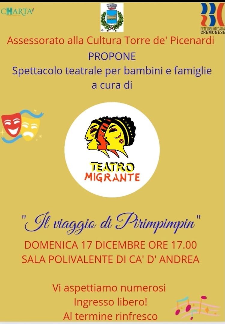Il Teatro Migrante presenta "Il viaggio di Pirimpimpin"
