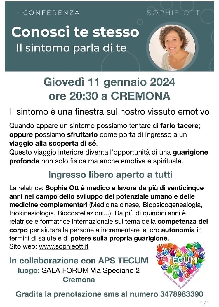 Conosci te stesso. Il sintomo parla di te 