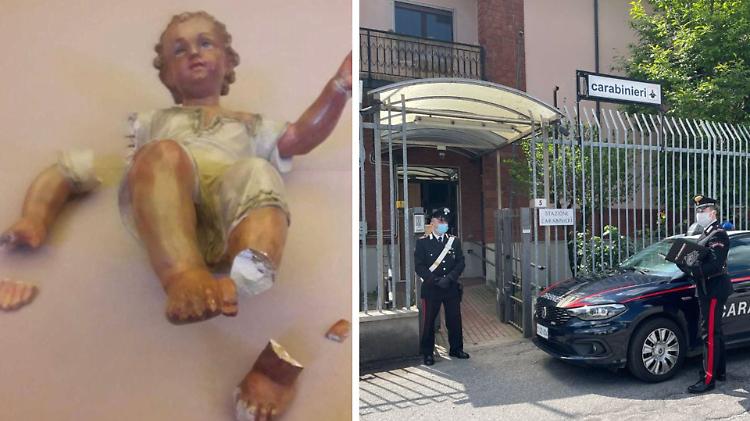 Statua di Gesù distrutta, i vandali inchiodati dalle telecamere