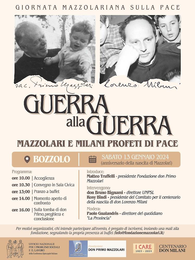 Guerra alla Guerra. Mazzolari e Milani profeti di pace