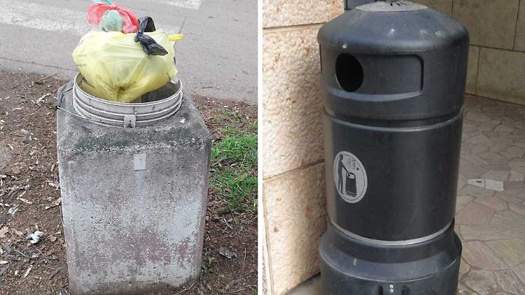 Rifiuti, una grata anti-sacchi sui cestini