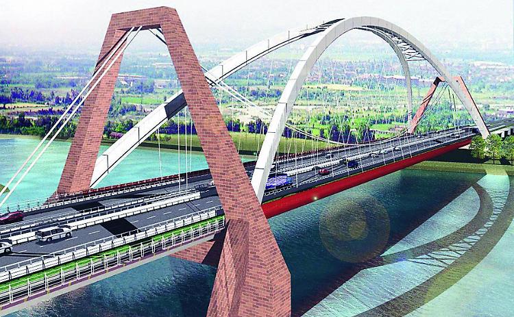 Il plastico del terzo ponte