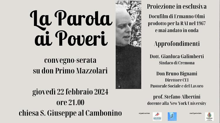 La Parola ai Poveri. Convegno su don Primo Mazzolari