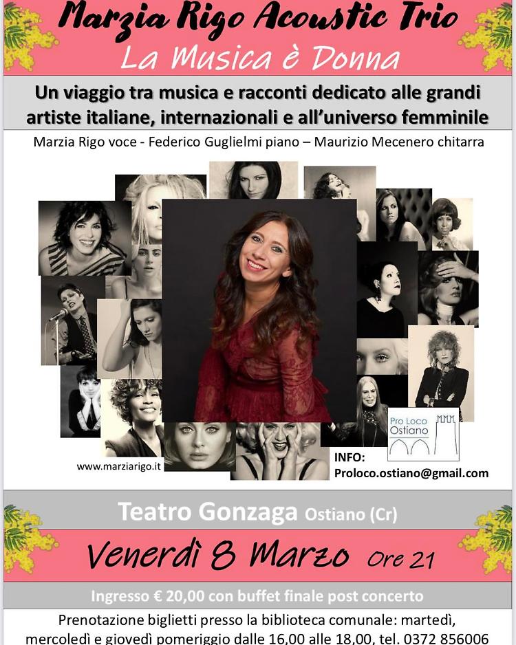 La musica è Donna! Marzia Rigo Acoustic Trio