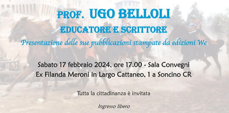 Incontro con il prof. Ugo Belloli, educatore e scrittore