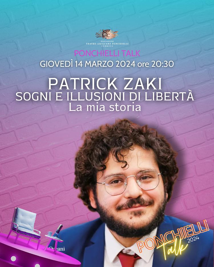 Patrick Zaki presenterà il suo libro Sogni e Illusioni di libertà