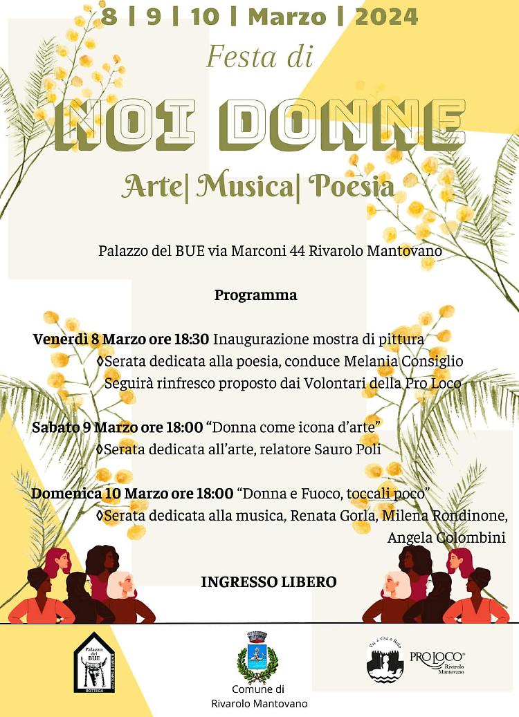 Festa di Noi Donne: arte, musica e poesia