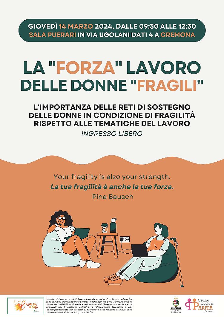 Convegno La “forza” lavoro delle donne “fragili” 