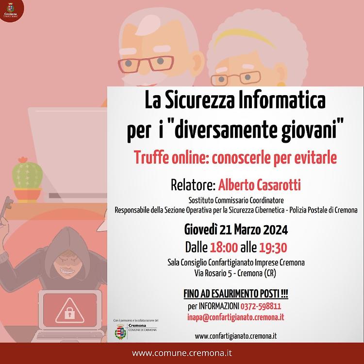 Incontro: La Sicurezza Informatica per i "diversamente giovani"