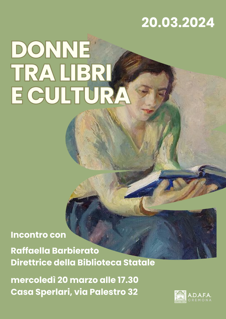 Incontro "Donne tra libri e cultura" con Raffaella Barbierato