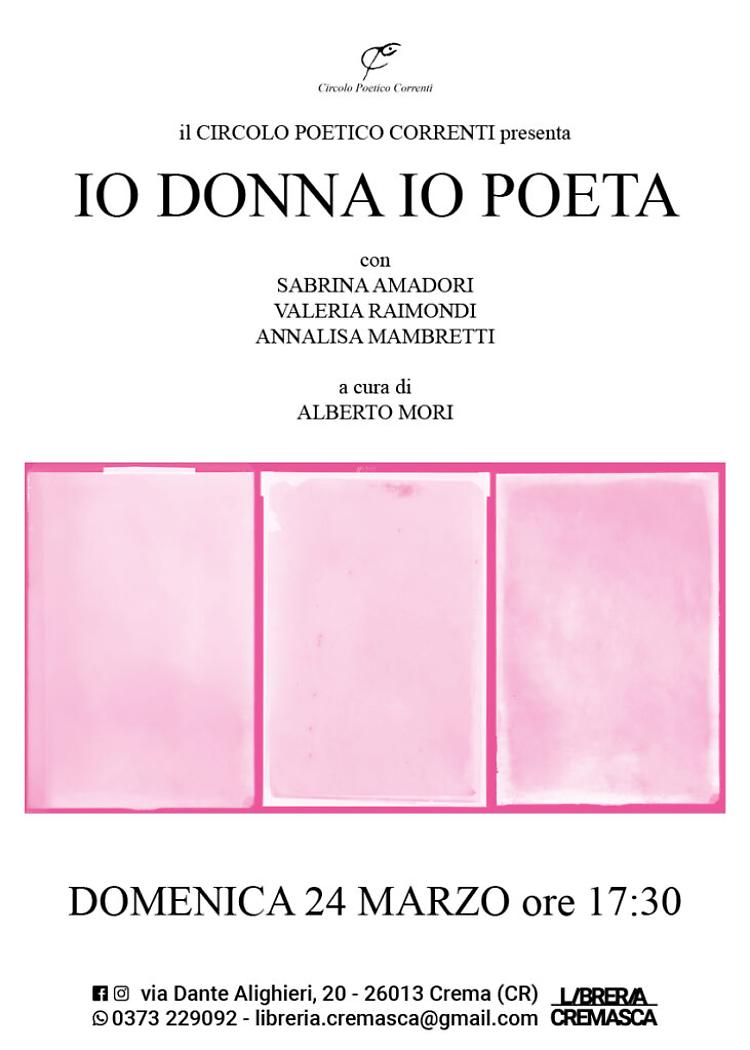 "Io donna io poeta" incontro di poesia al femminile