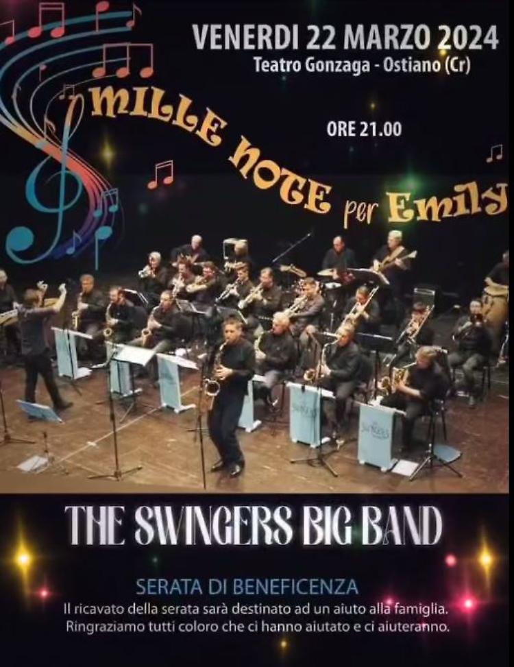 "The Swingers Big Band" concerto benefico