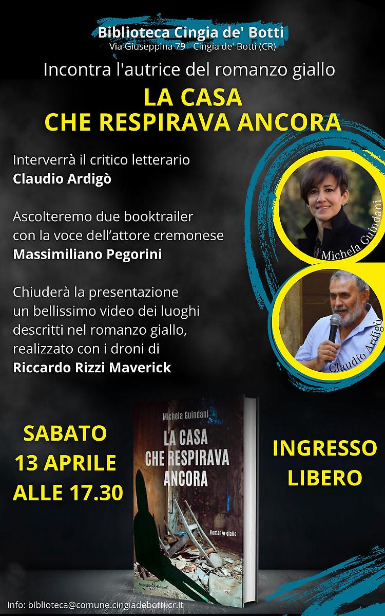 Incontro con Michela Guindani, autrice de "La casa che respirava ancora"
