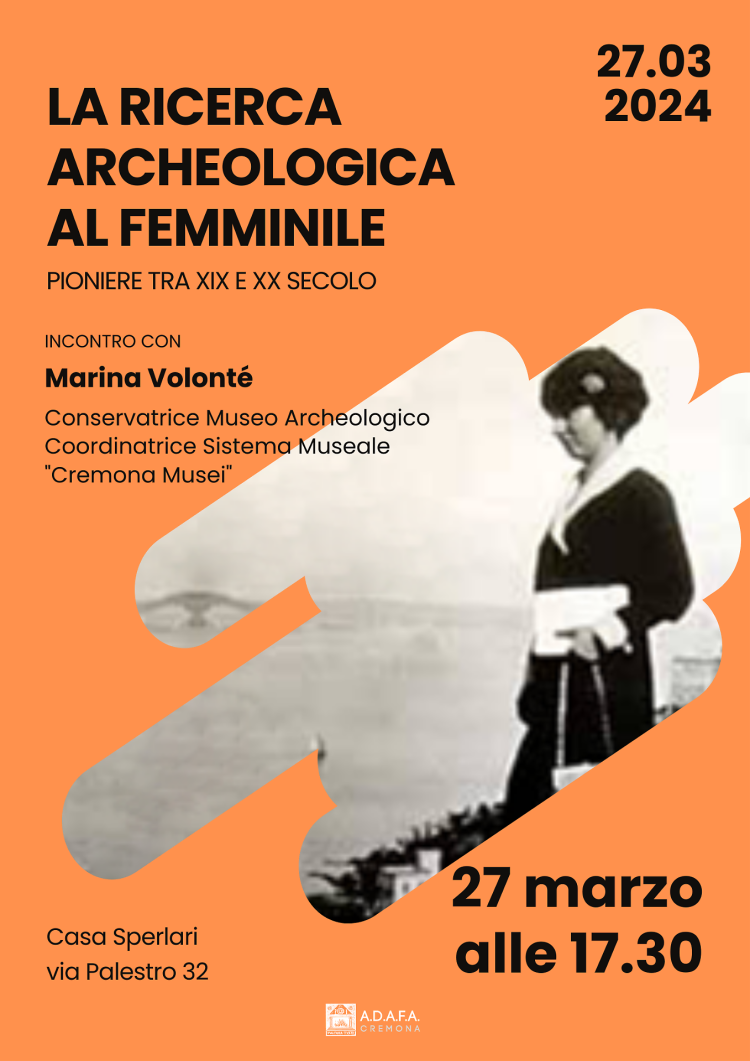 Incontro "La ricerca archeologica al femminile" con Marina Volonté