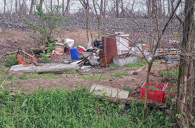Discarica selvaggia, scempio lungo il sentiero per il Boschetto
