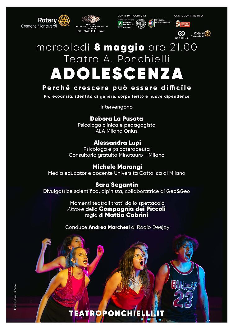 Ponchielli Talk: "Adolescenza - Perché crescere può essere difficile "