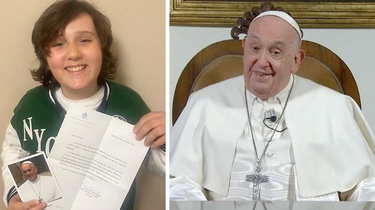 Il Papa risponde al bambino: «Che tu cresca con la serenità nel cuore»