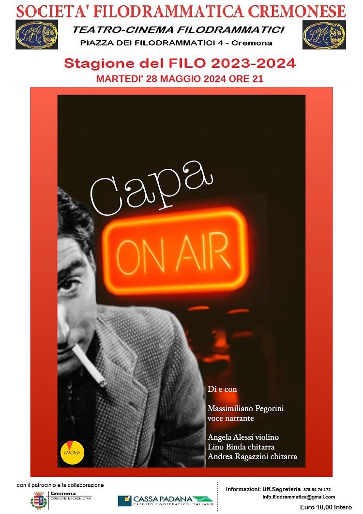 "Capa ON AIR" di e con Massimiliano Pegorini