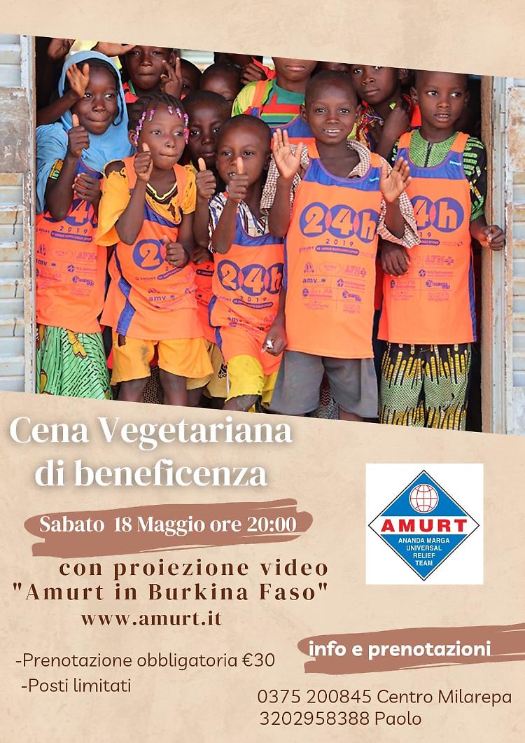 Cena di beneficenza per il Burkina Faso