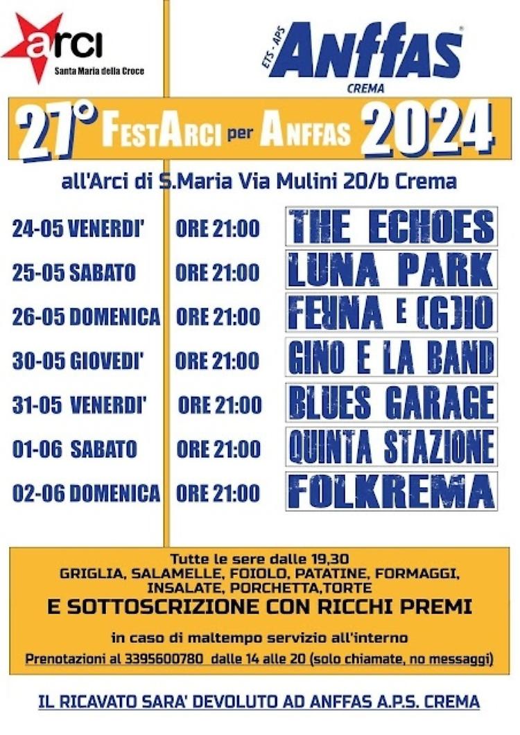 27° FestArci per ANFFAS 2024