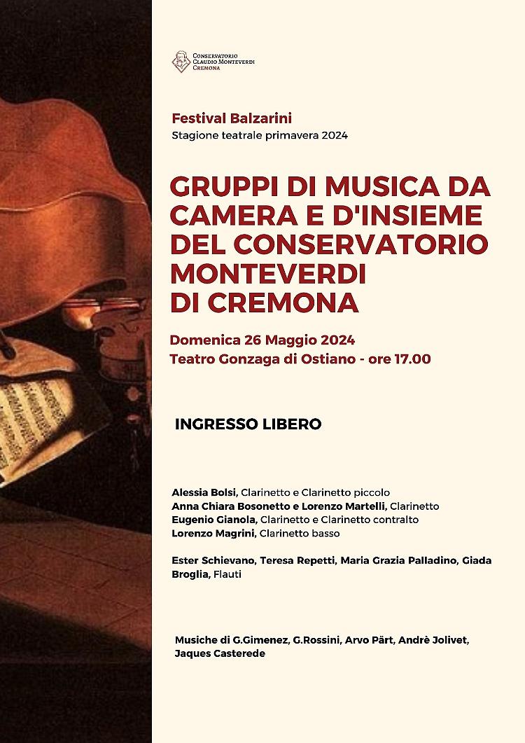 Gruppi di musica da camera e d’insieme del Conservatorio
