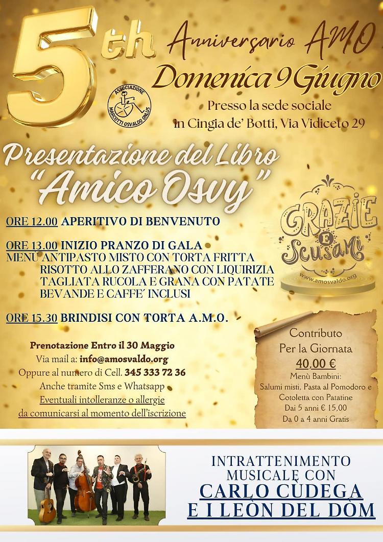 Festa per il 5° Anniversario dell'Associazione Marcotti Osvaldo