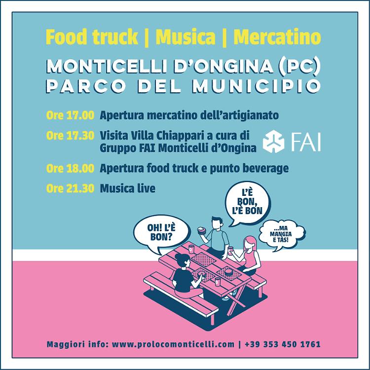 MANGIA…E TÀS! Musica, food truck, artigianato e cultura