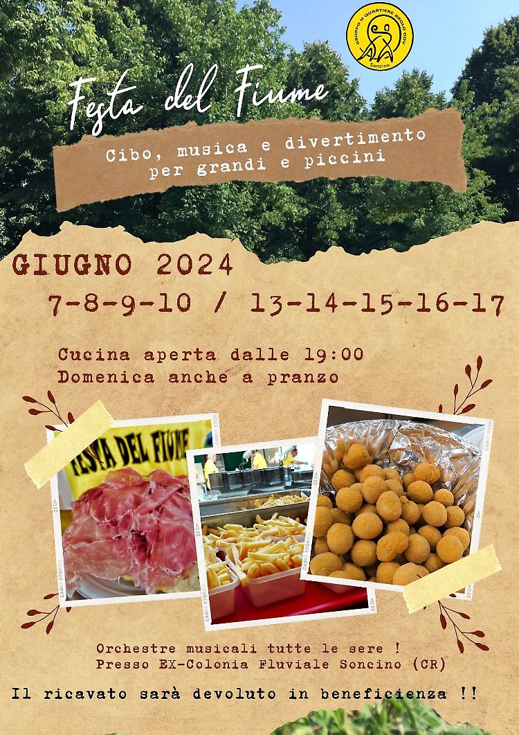 37a Festa del Fiume: cibo, musica e divertimento