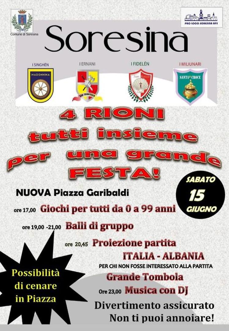 4 rioni tutti insieme per una grande festa!
