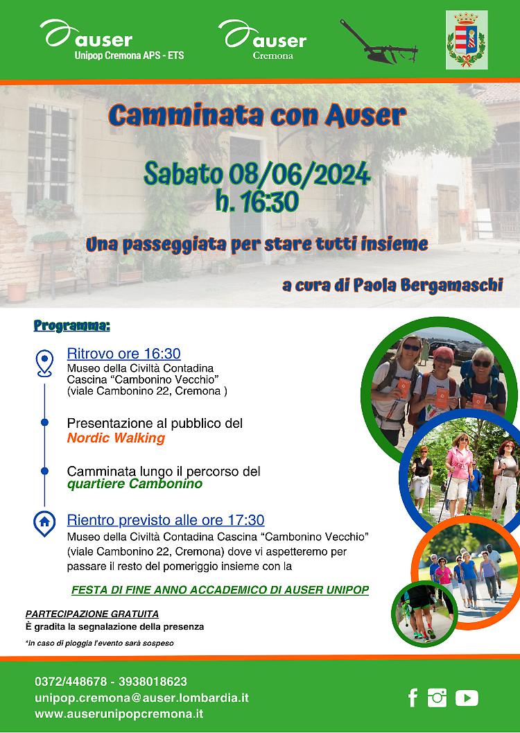 Camminata con Auser & Festa di fine anno accademico 2023/24