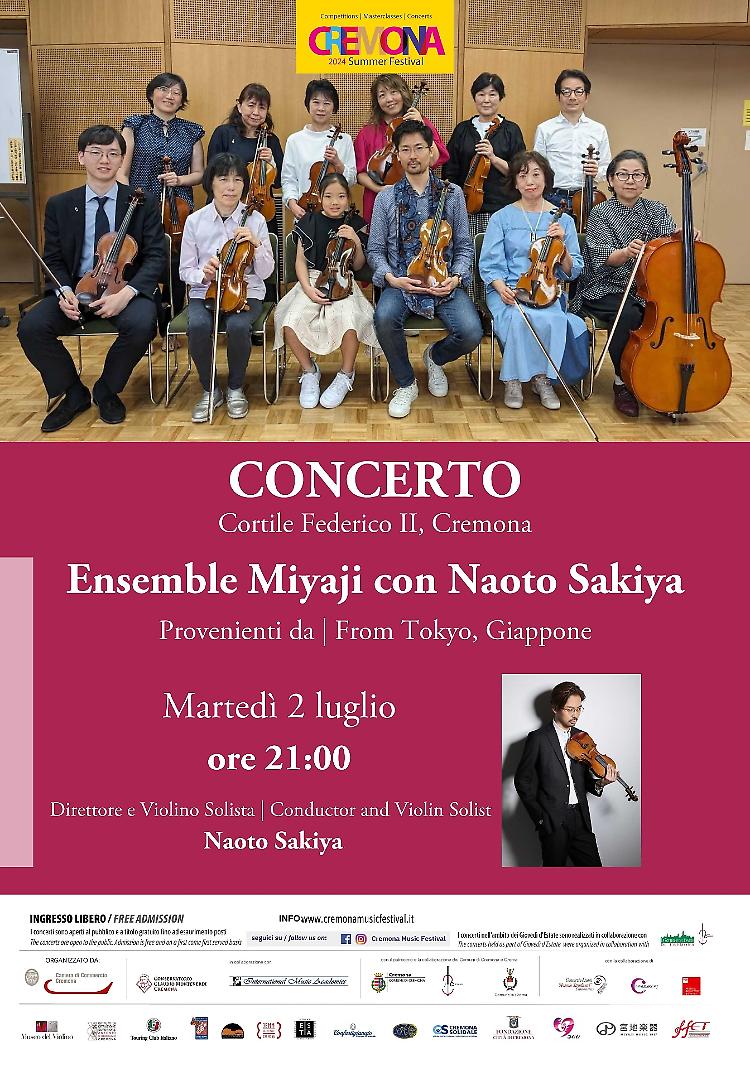 Concerto dell'Ensemble Miyaji con Naoto Sakiya dal Giappone