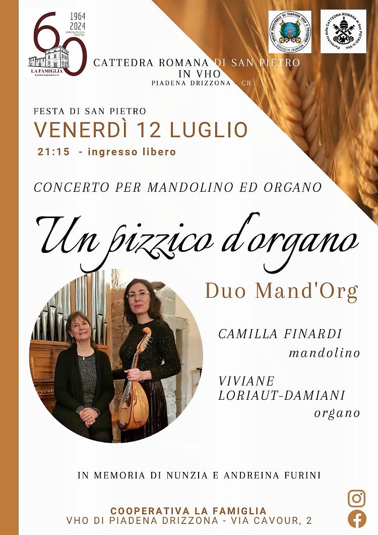 Un pizzico d'organo: Duo Mand'Org in concerto