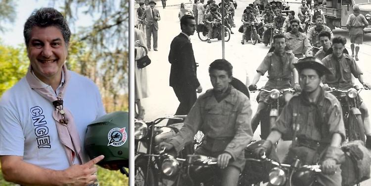 Per solidarietà in Norvegia con la Vespa