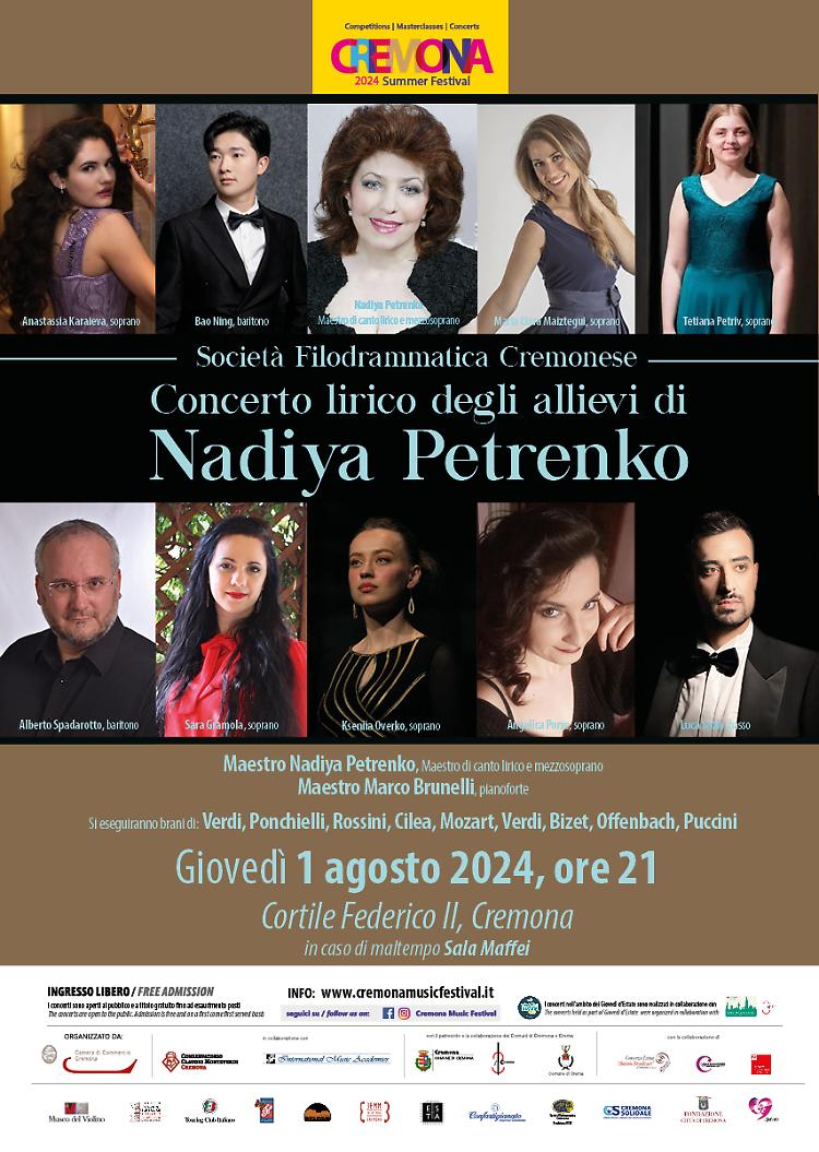 Cremona Summer Festival, gli allievi di Nadiya Petrenko in concerto